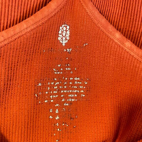 Free People Body Suit Happiness Runs Square Neck One Piece Burnt Orange Womens - Picture 11 of 14